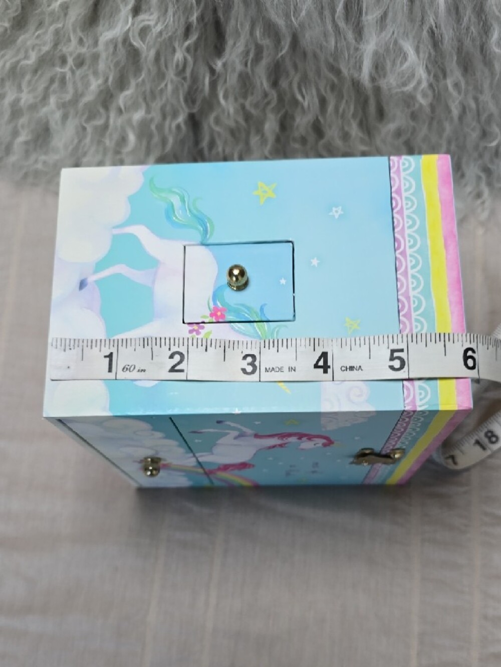 'One of a Kind' Unicorn Jewelry Box - Pastel Blue & Pink - Picture 14 of 15